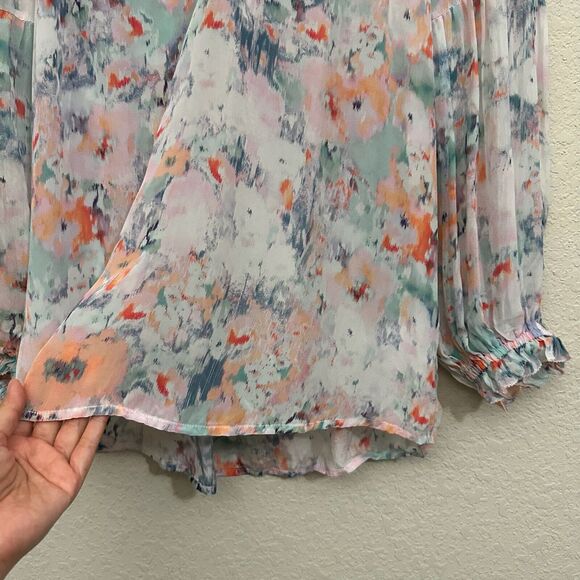 NWT ANTHROPOLOGIE VELVET by Graham & Spencer Jessa Blouse in Watercolor - Picture 5 of 9